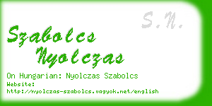 szabolcs nyolczas business card